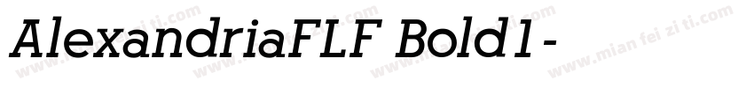 AlexandriaFLF Bold1字体转换